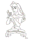 Princesa Aurora - Clica na figura para imprimir.